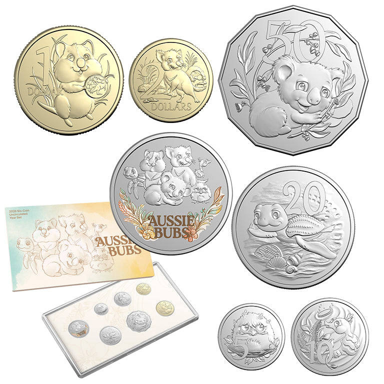 2026 Six Coin Uncirculated Aussie Bubs Baby Year Set