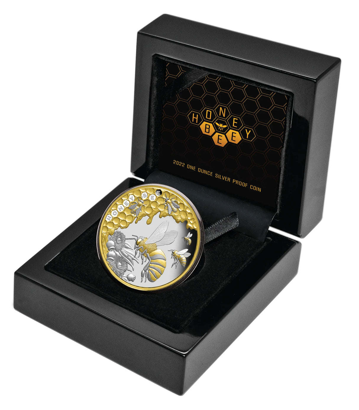 Honey Bee 2022 1oz Silver Gilded Proof Coin
