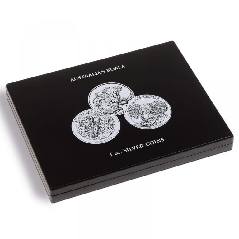 Presentation case for 20 silver Koala coins in capsules, black