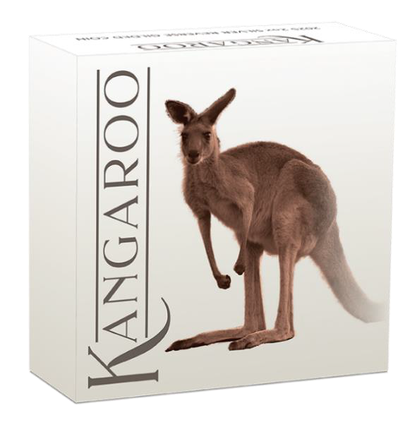 Australian Kangaroo 2025 $2 2oz Silver Proof Reverse Gilded Coin