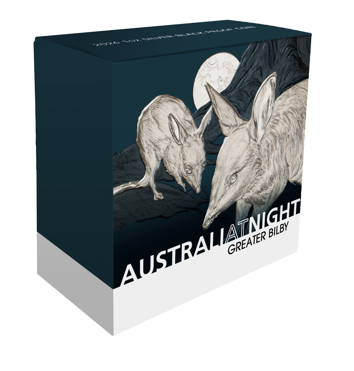 2026 1oz Australia at Night Greater Bilby Black Silver Proof Coin