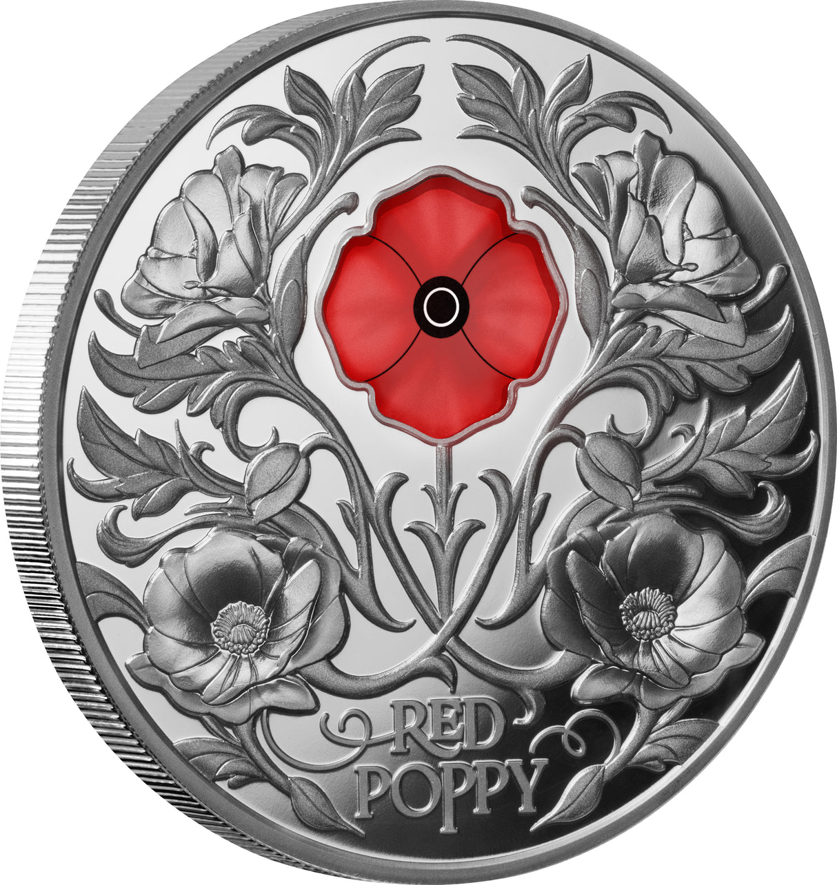 2026 2oz Red Poppy Window Coloured Silver Proof Coin