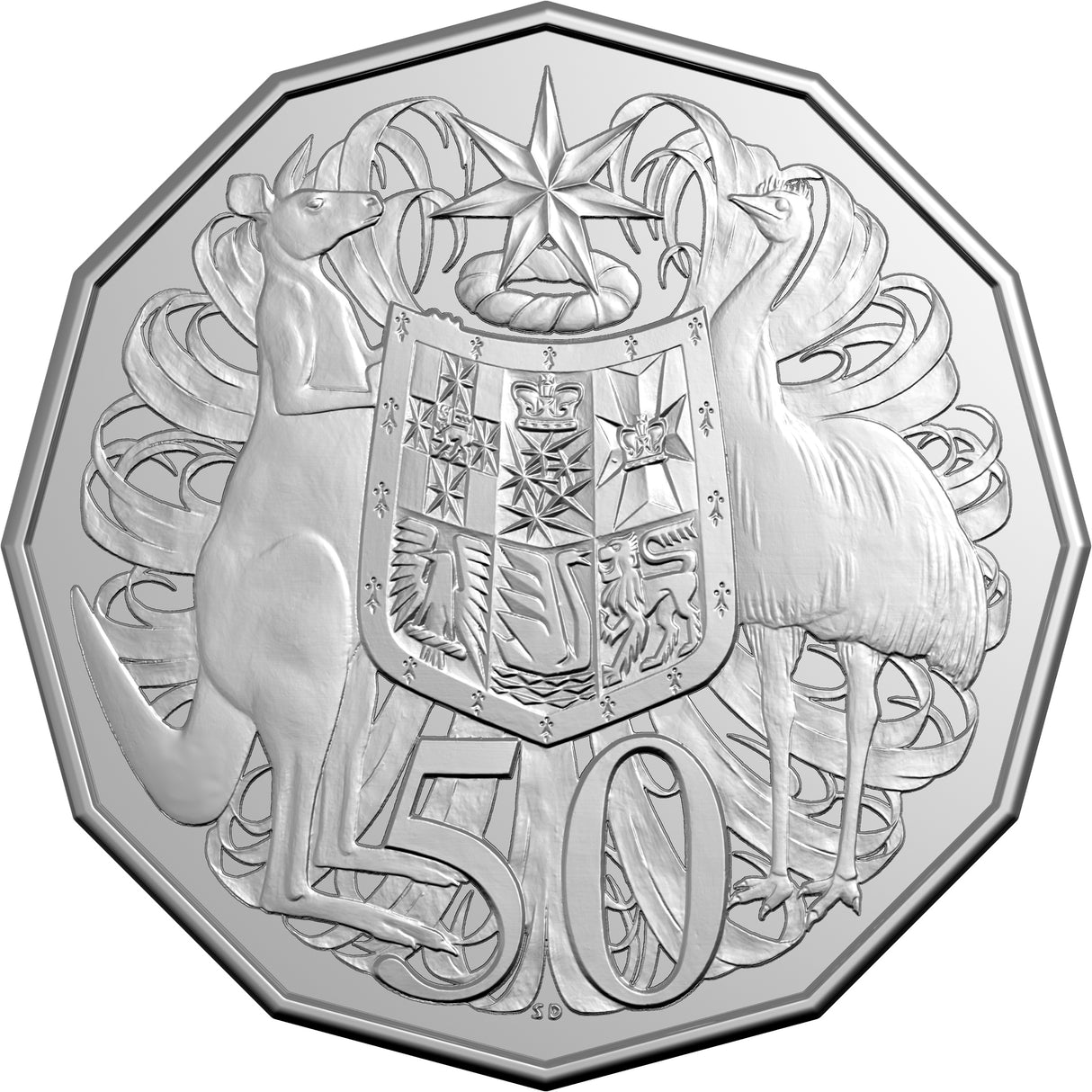 HM King Charles III 2025 50c Non-Premium Coin Roll (With Coin Tube)