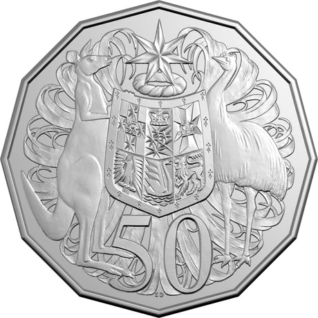 HM King Charles III 2025 50c Non-Premium Coin Roll (With Coin Tube)