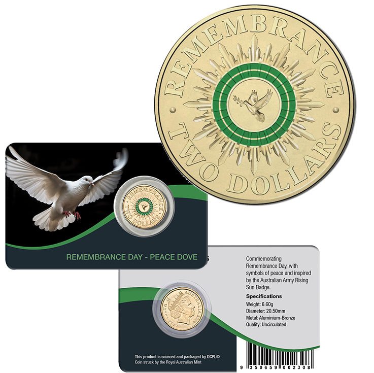 Remembrance Day - Peace Dove 2014 $2 Coloured Coin Pack (2nd Edition)