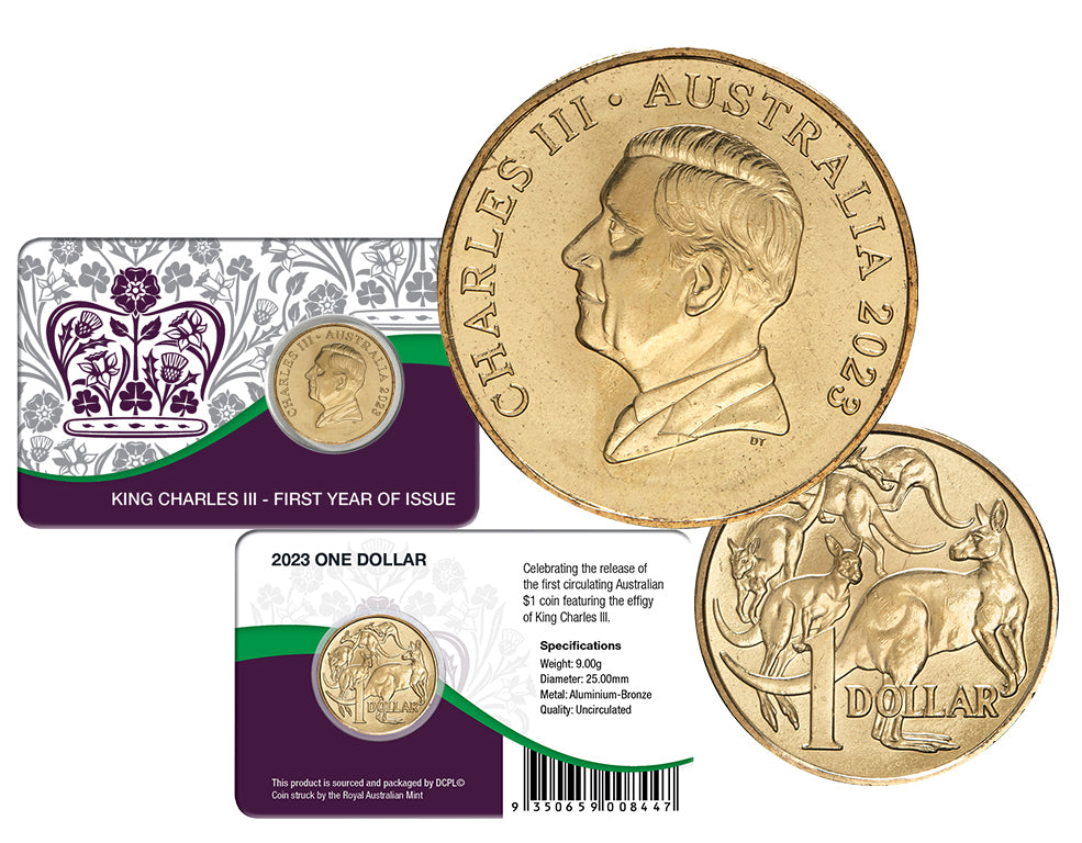King Charles III 2023 $1 (First Year of Issue) Coin Pack