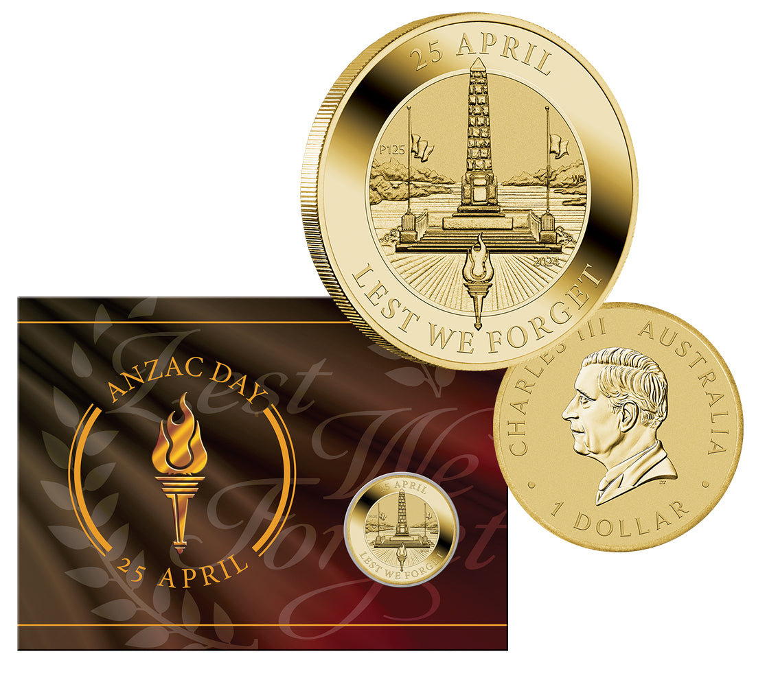 2024 $1 ANZAC Day Coin in Card