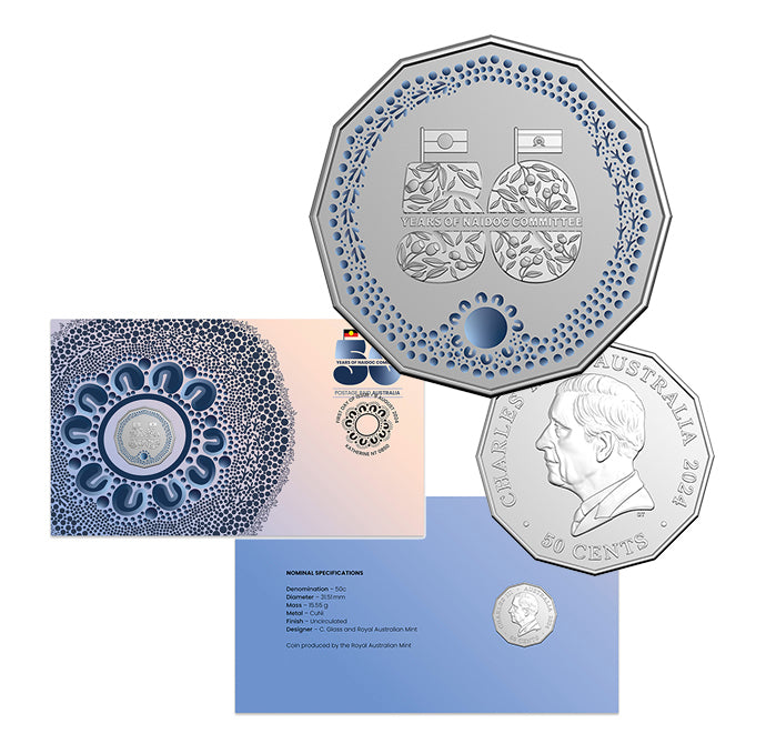 50 Years of NAIDOC Committee 2024 50c RAM PNC