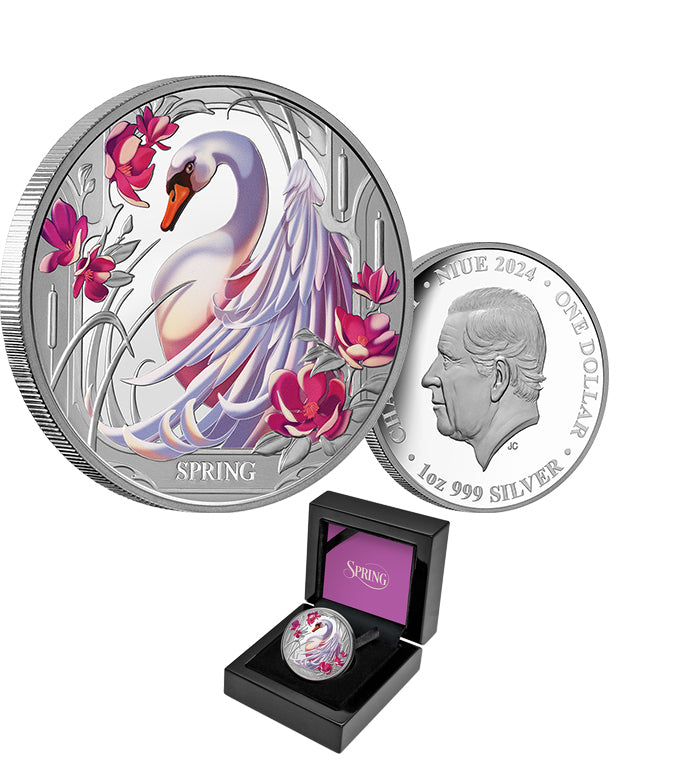 Seasons Spring 2024 1oz Coloured Silver Proof Coin