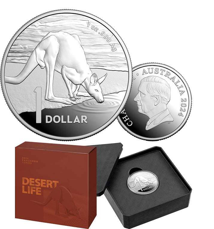 Kangaroo Series - Desert Life 2024 $1 1oz Silver Proof