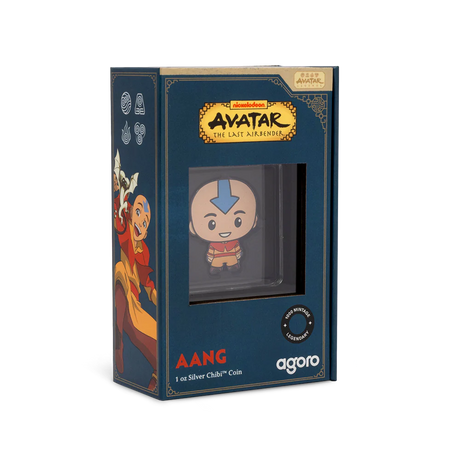 Nickelodeon Avatar The Last Airbender - Aang 1oz Silver Coloured Chibi Coin