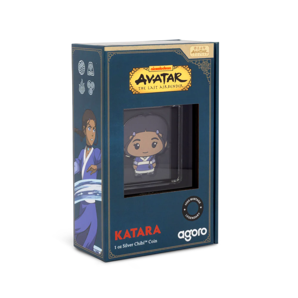 Nickelodeon Avatar The Last Airbender - Katara 1oz Silver Coloured Chibi Coin