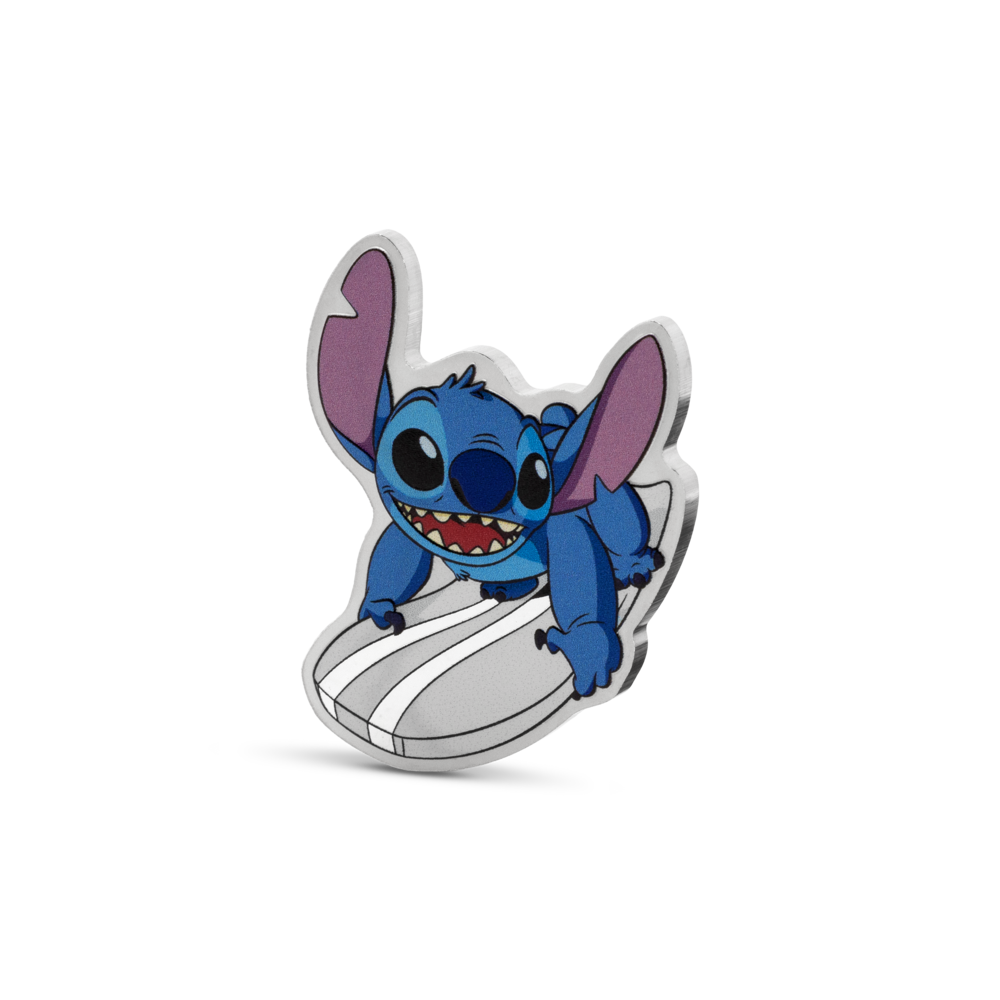 Disney Stitch - Surf's Up 2025 1oz Silver Coloured Coin