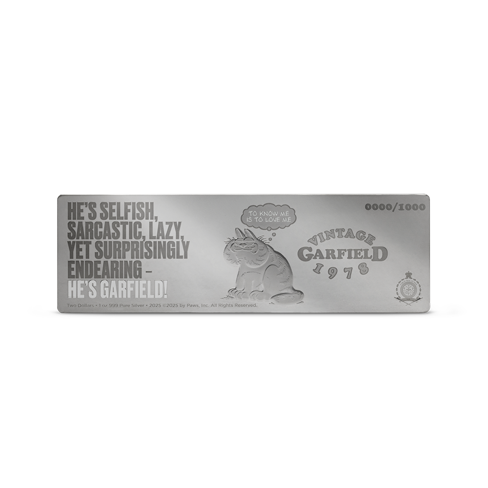 Nickelodeon - Garfield's 1st Birthday 2025 1oz Silver Coloured Proof Coin