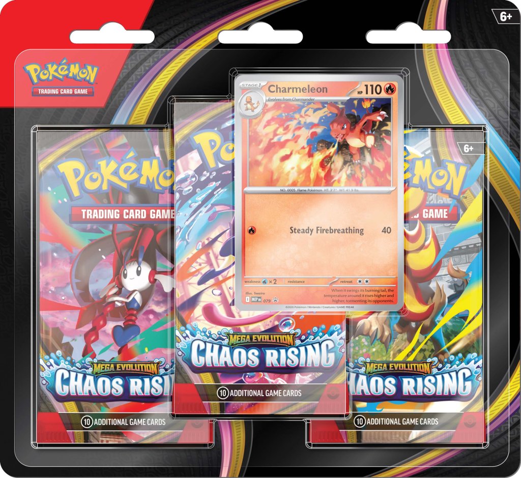 Mega Evolution Chaos Rising 3-Booster Blister (Pokemon TCG)