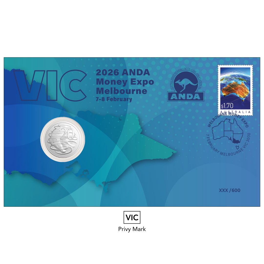 2026 20c ANDA Melbourne Money Expo VIC Privy Mark PNC