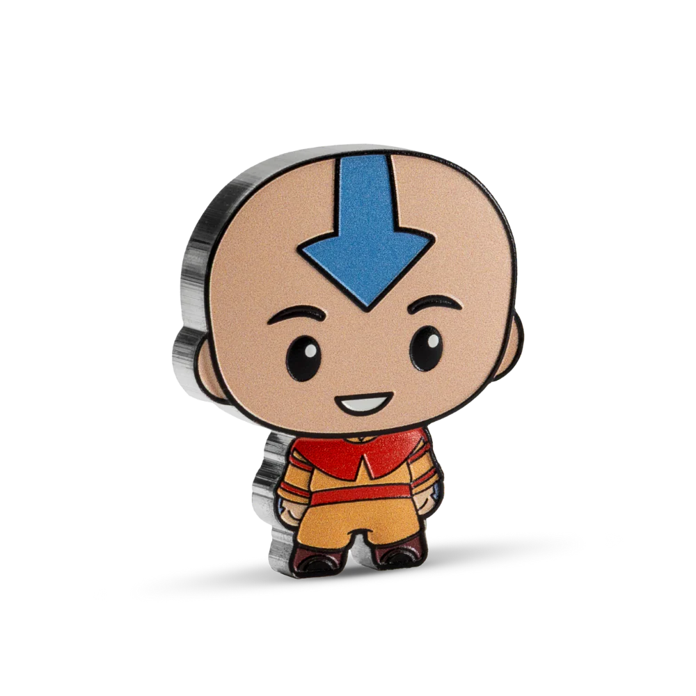 Nickelodeon Avatar The Last Airbender - Aang 1oz Silver Coloured Chibi Coin