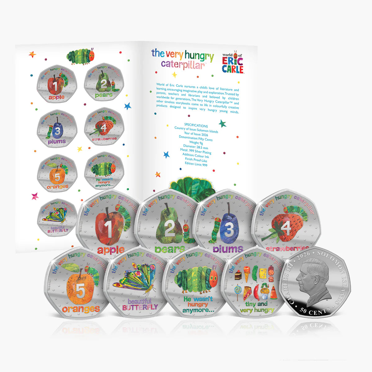 2026 The Very Hungry Caterpillar Silver Plated BU 8 Coin Pack