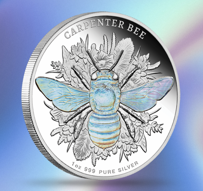 2026 1oz Australian Native Bees - Carpenter Bee Silver Proof Hologram Coin