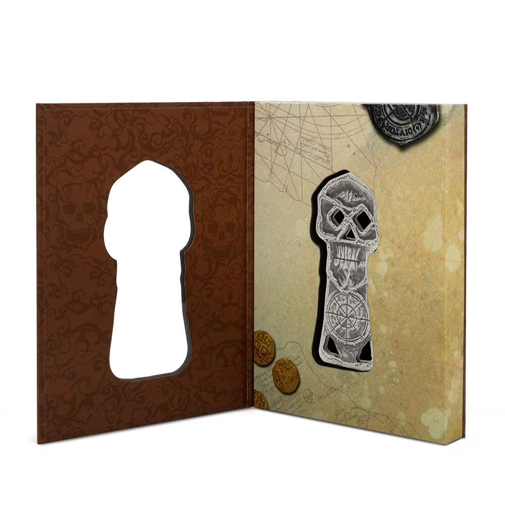 The Goonies - Copper Bones Skeleton Key 2025 2oz Silver Antiqued Coin