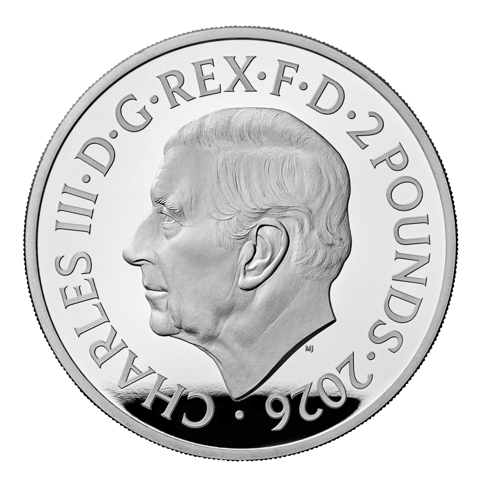 2026 £2 Music Legends Pink Floyd 1oz Silver Proof Colour Coin