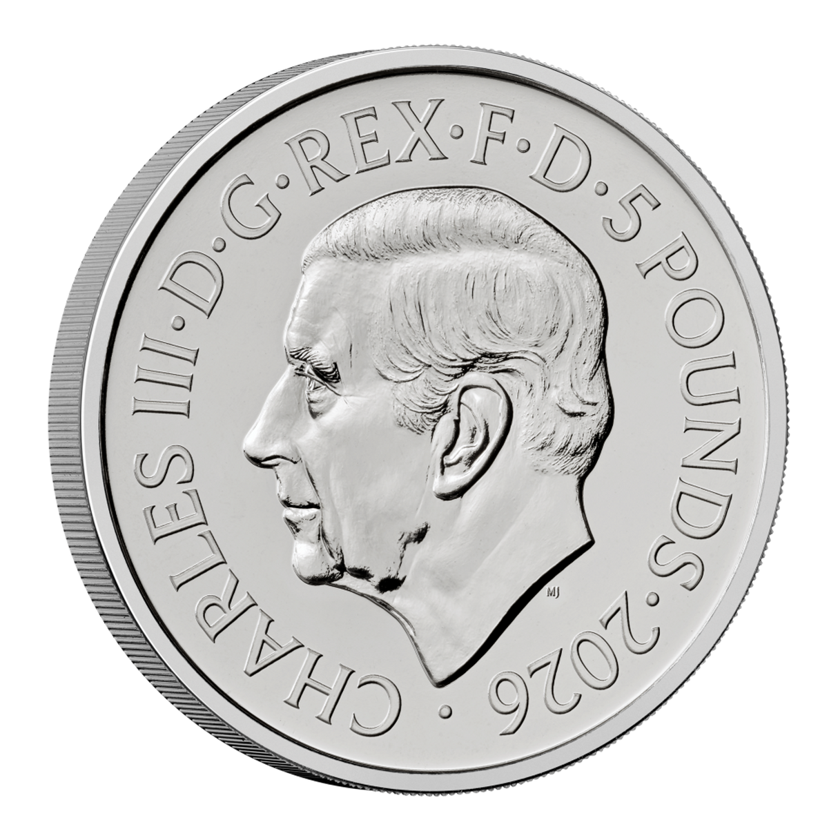 Portraits of a Queen Elizabeth II - The First Effigy (Mary Gillick) £5 Brilliant Uncirculated Coin