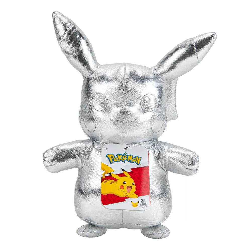 Pokemon Pikachu 25th Anniversary Silver 8" Plush