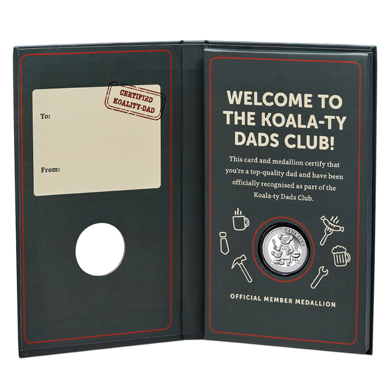Koala-Ty Dads Club 1/4oz Silver Official Member Medallion