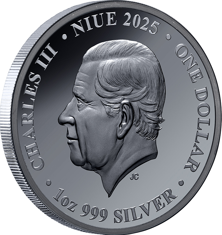 Australia At Night - 2025 Bottlenose Dolphin $1 1oz Silver Black Proof Coin