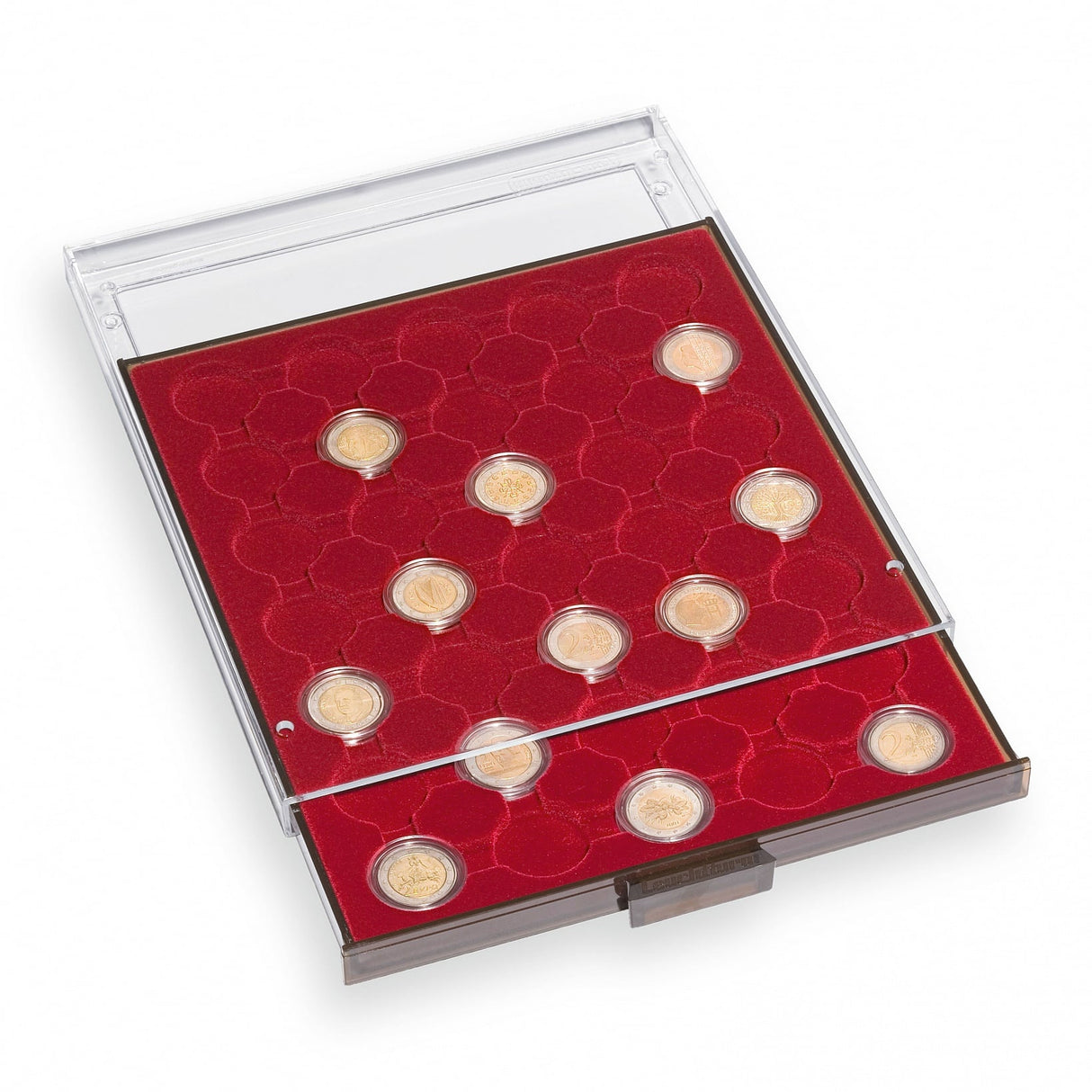 Coin Box 35 compartments for CAPS 25+26, smoke coloured
