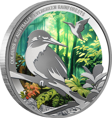Colours Of Australia - 2025 $1 Evergreen Rainforest 1oz Silver Proof Coin