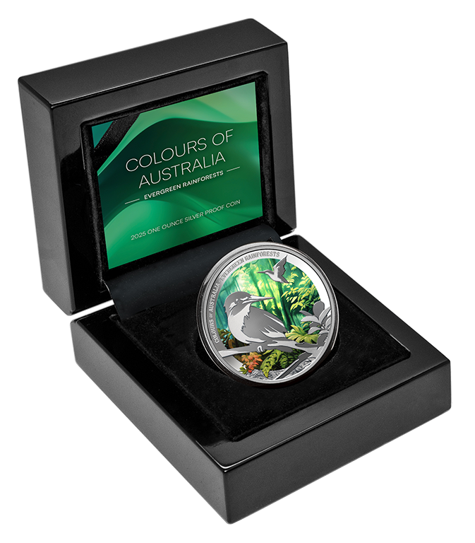 Colours Of Australia - 2025 $1 Evergreen Rainforest 1oz Silver Proof Coin