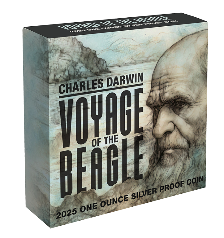 Charles Darwin & The Voyage Of The HMS Beagle 2025 1oz Silver Proof Coin