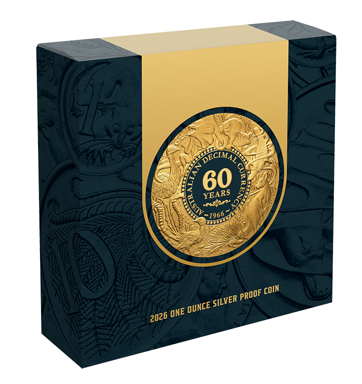 2026 1oz Decimal Currency 60th Anniversary Gold-plated Silver Proof Coin