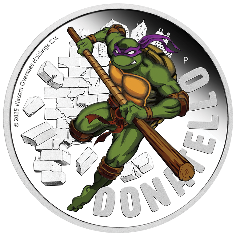 Teenage Mutant Ninja Turtles - Donatello 2025 1oz Silver Proof Coloured Coin