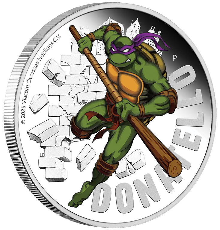 Teenage Mutant Ninja Turtles - Donatello 2025 1oz Silver Proof Coloured Coin