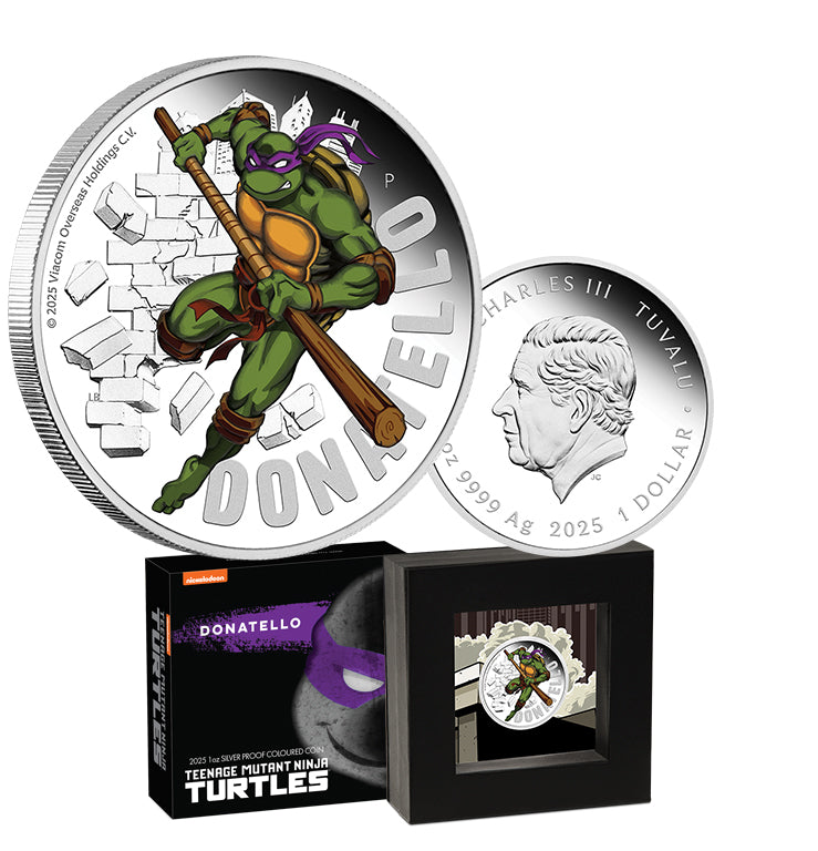 Teenage Mutant Ninja Turtles - Donatello 2025 1oz Silver Proof Coloured Coin