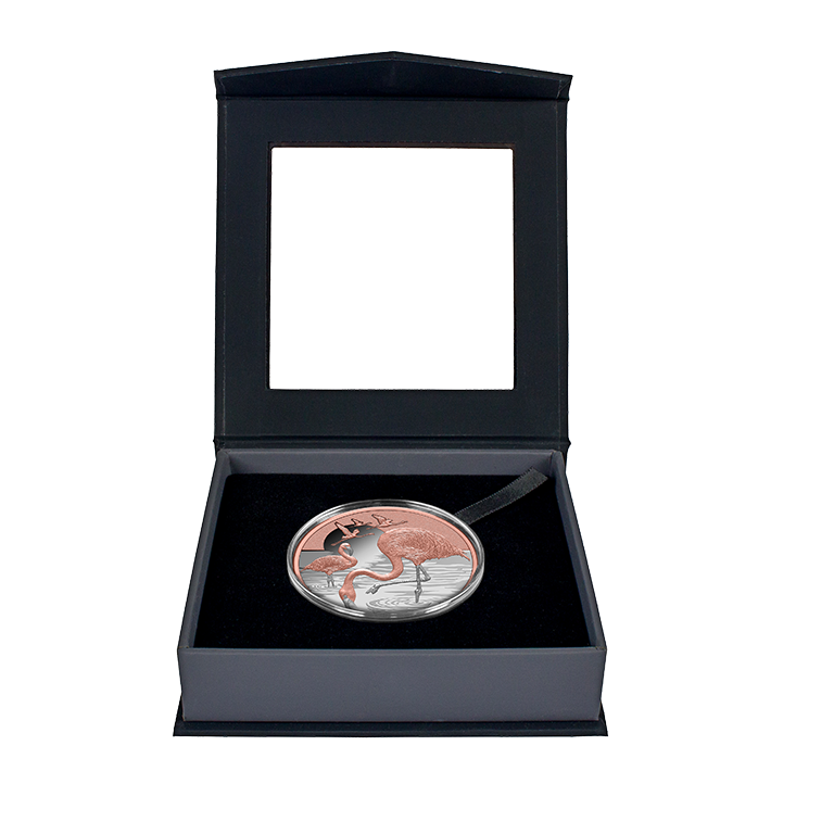 Pink Flamingo 2025 1oz Rose Gold Plated Silver Proof Coin