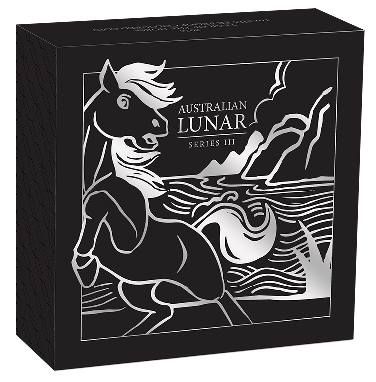Australian Lunar Series III Year Of The Horse 2026 1oz Silver Proof Coloured Coin