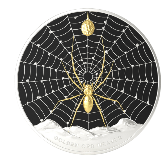 2026 1oz Golden Orb Weaver Silver Coloured Proof Coin