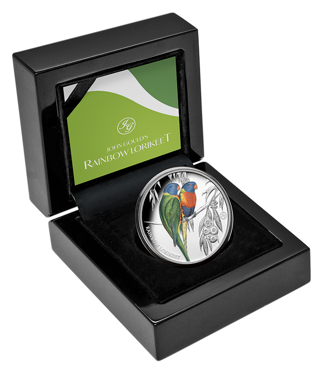 Birds of Australia 2024 $1 Rainbow Lorikeet 1oz Silver Proof Coin