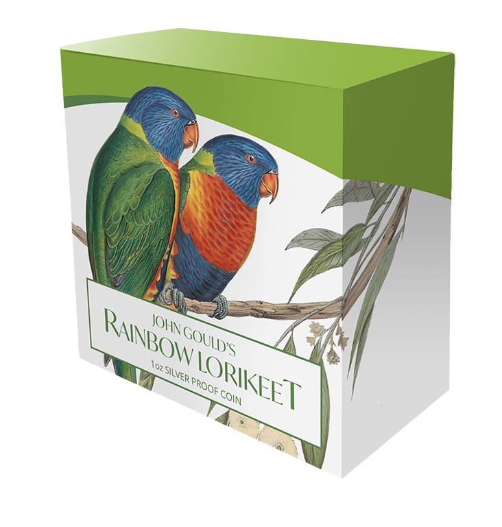 Birds of Australia 2024 $1 Rainbow Lorikeet 1oz Silver Proof Coin