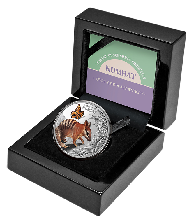 2025 1oz Baby Numbat Coloured Silver Proof Coin