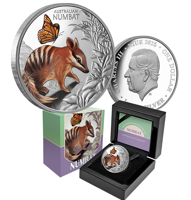 2025 1oz Baby Numbat Coloured Silver Proof Coin