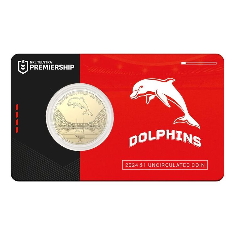 2024 $1 NRL Dolphins Team Uncirculated Coin Card