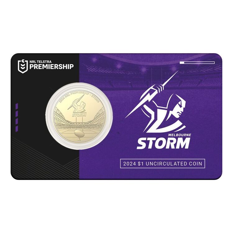 2024 $1 NRL Melbourne Storm Team Uncirculated Coin Card
