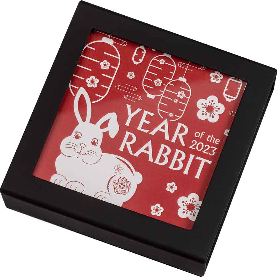 2023 Mongolia 1 Ounce Lunar Year Collection Sweet Rabbit Sculptured Silver Coin