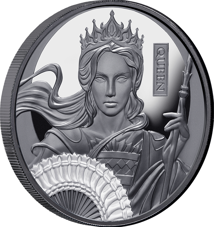 Chess Queen 2025 $1 1oz Silver Black Proof Coin