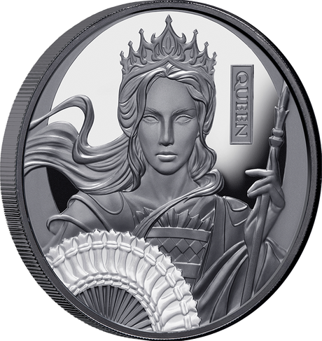 Chess Queen 2025 $1 1oz Silver Black Proof Coin