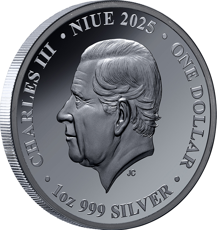 Chess Queen 2025 $1 1oz Silver Black Proof Coin